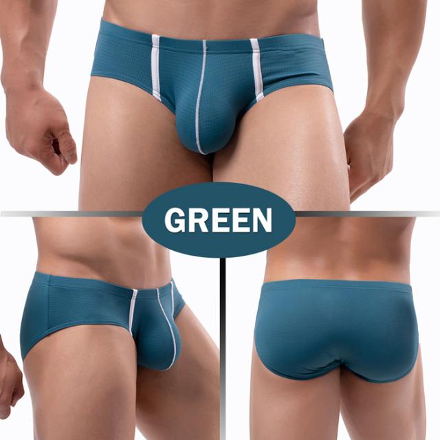 涼しいメッシュ生地メンズブリーフショーツ