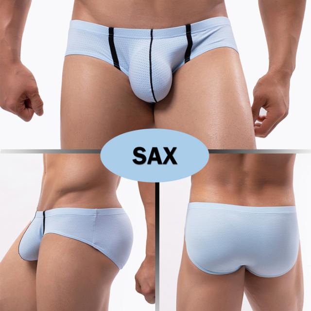 涼しいメッシュ生地メンズブリーフショーツ