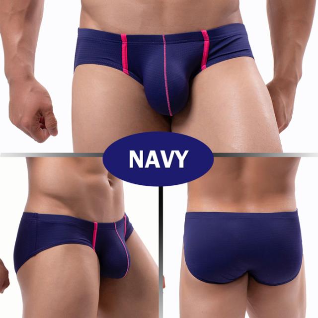 涼しいメッシュ生地メンズブリーフショーツ