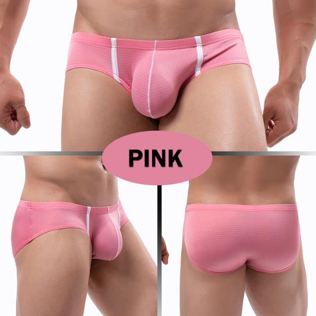 涼しいメッシュ生地メンズブリーフショーツ