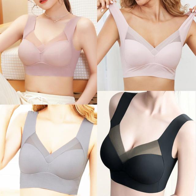 大きい胸もしっかり包むノンワイヤーブラ