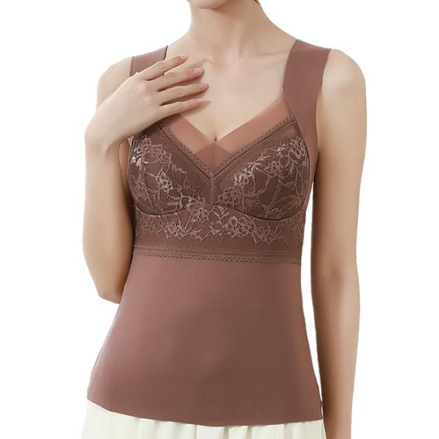 【送料無料】 暖か起毛フリーカットのカップ付きインナー