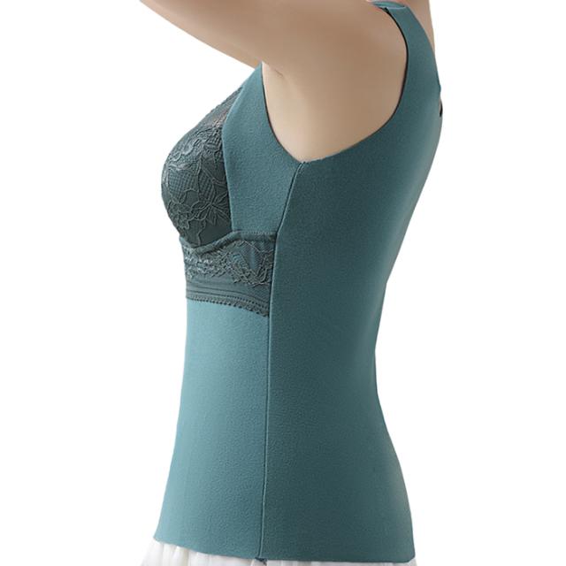 【送料無料】 暖か起毛フリーカットのカップ付きインナー