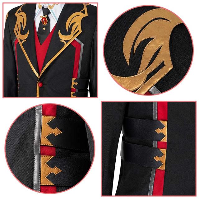 バーチャルYouTuber 張京華 キョウカ コスプレ衣装 イヤリング付き ウィッグ追加可能 cosplay 仮装 イベント ステージ 文化祭 お祭り overidea Vtuber 張京華 キョウカ コスプレ衣装 オバママ cosplay コス