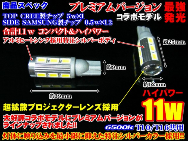 バックランプ T16 ミレーニアTA系 コラボレーションモデル 11w CREE+サムスンの通販はau PAY マーケット -  グラムインターナショナル | au PAY マーケット－通販サイト