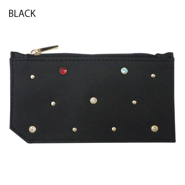 ビジューがポイントのシックなカード収納ケース