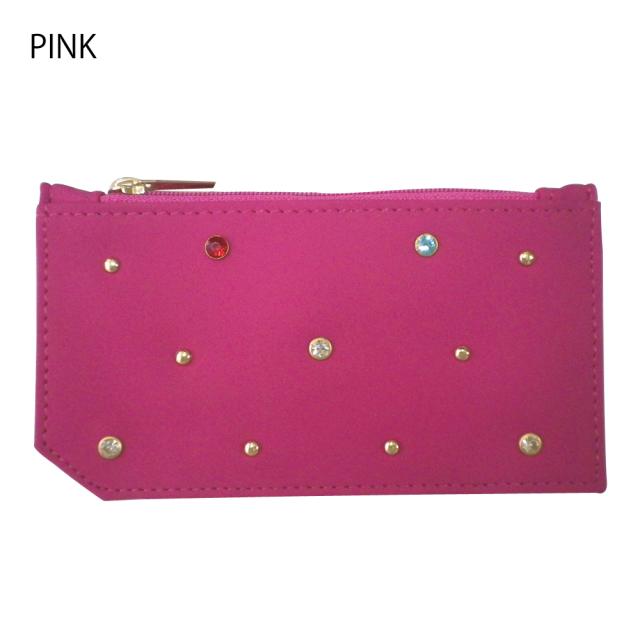 ビジューがポイントのシックなカード収納ケース