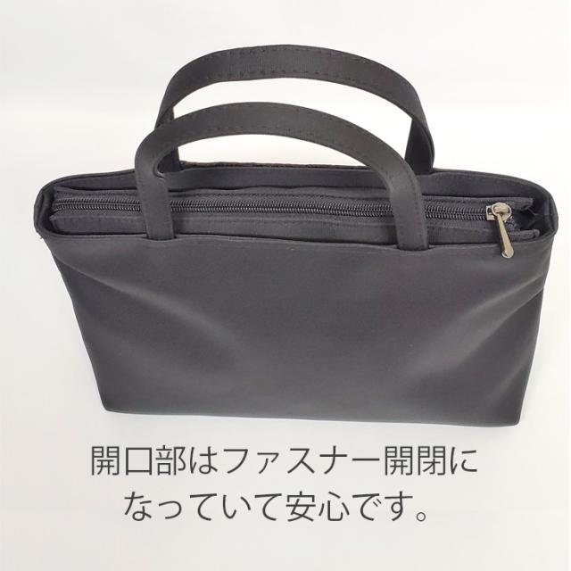 【冠婚葬祭】高級感のある花柄レースとさりげないリボンデザインが上品なフォーマルサブバッグ