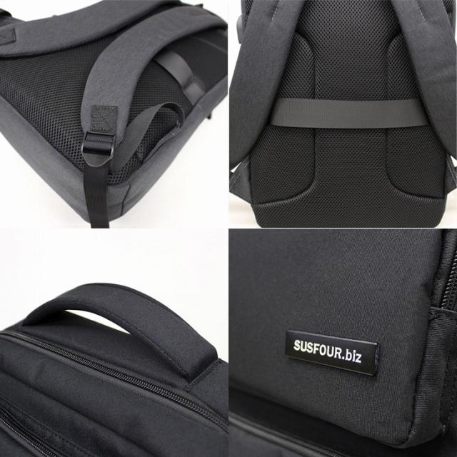 SUSFOUR 多機能 ビジネスリュック ビジネス リュック 仕事 レディース USB USB付き 10ポケットパソコン バックパック リュック スーツ メンズ ビジカジ 出張 旅行 学生 通勤 通学 10ポケット 多収納 ユニセックス プチプラ かっこいい サスフォー sus4