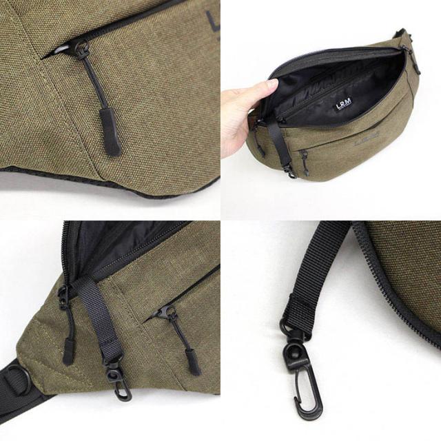 【メール便なら送料無料】L.R.M ウェストバッグ ボディバッグ ウエストポーチ ウエストバッグ ボディ バッグ ボディバック 収納便利 ショルダー ユニセックス 仕事 Dカン ナスカン カジュアル プチプラ