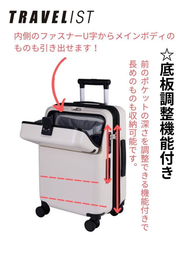 世界最速１秒アクセスのトップオープン機能のスーツケース Sサイズ