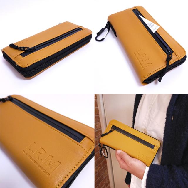 【メール便なら送料無料】L.R.M 長財布 財布 メンズ 長財布 止水ジップ ラウンドファスナー ラウンド長財布 カラビナ 男 レディース 女 ユニセックス 合皮 ブランド かっこいい おしゃれ 人気 プチプラ