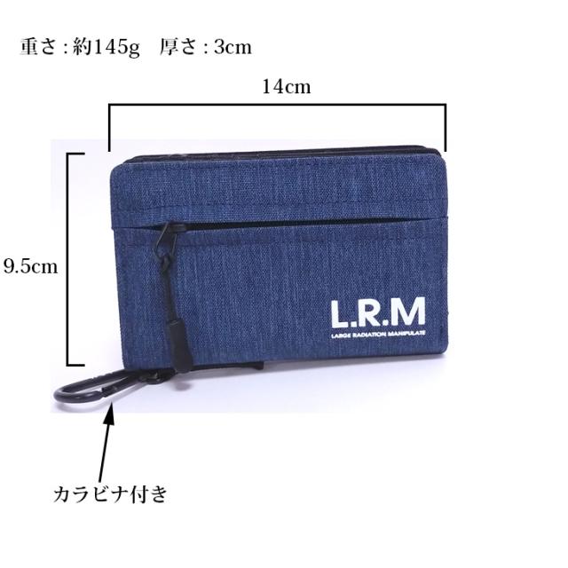 【メール便なら送料無料】L.R.M 財布 メンズ 二つ折り 折り財布 ブランド カラビナ 男 レディース 女 ユニセックス かっこいい おしゃれ 人気 ファスナー プチプラ