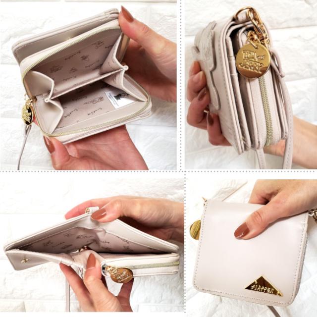 トムとジェリー ミニ財布 コンパクト財布 財布ショルダー 財布 ウォレット ミニウォレット レディース トム＆ジェリー  トムジェリー ミニショルダー コインケース 小銭入れあり かわいい 可愛い アニメ TOM&JERRY トムジェリ フラッパー FLAPPER