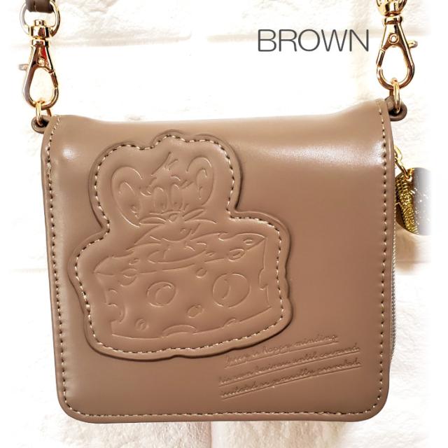 トムとジェリー ミニ財布 コンパクト財布 財布ショルダー 財布 ウォレット ミニウォレット レディース トム＆ジェリー  トムジェリー ミニショルダー コインケース 小銭入れあり かわいい 可愛い アニメ TOM&JERRY トムジェリ フラッパー FLAPPER