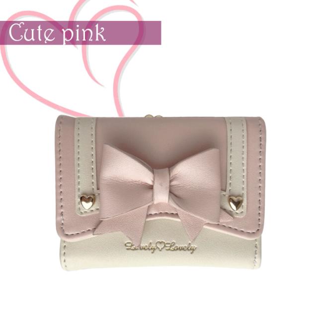 ラブリー ウォレット セーラー がま口財布 コンパクト ガーリー ロリータ財布 リボン かわいい 姫系 レース ロリィタ 三つ折り財布 レース財布 ミニ財布 レディース パーティー 結婚式 可愛い ロリィタアクセサリー 甘ロ ゴスロリ フェミニン ピンク