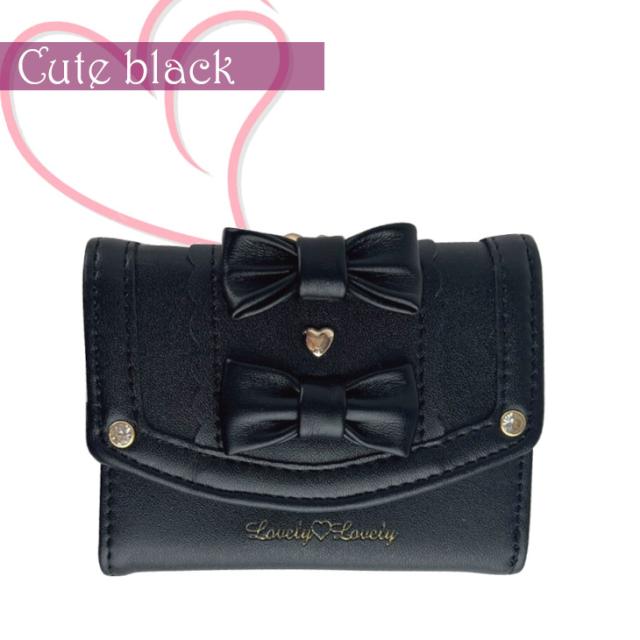 ラブリー ウォレット ハート ロリータ財布 リボン かわいい 姫系 レース ロリィタ 三つ折り財布 レース財布 ミニ財布 がま口財布 レディース  パーティー 結婚式 可愛い ロリィタアクセサリー 甘ロ ゴスロリ フェミニン ピンク