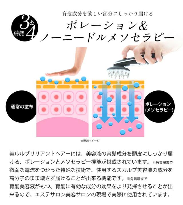 【ヘアサロン共同開発】多機能 スカルプケア マシン 美ルル ブリリアントヘアー【belulu brilliant hair】レーザー LED EMS ポレーション 温熱 育毛 美容機器 ヘアケア 発毛