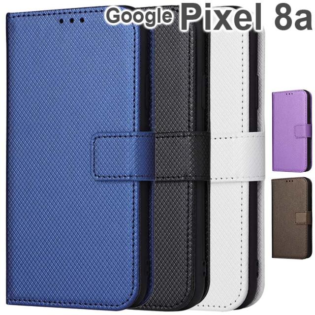 Google Pixel 8a チェックレザー手帳ケース