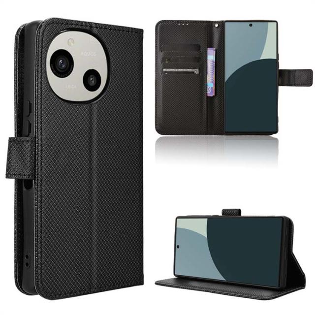  AQUOS R10 / R9 チェックレザー手帳ケース