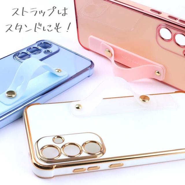  Galaxy A57 5G スライドベルト メタル調 ケース