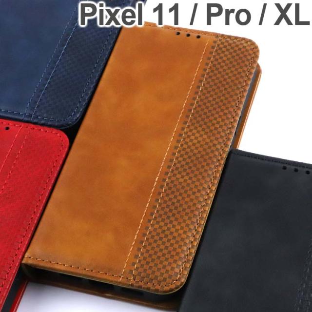 Google Pixel 11 / 11 Pro ProXL チェックライン手帳ケース