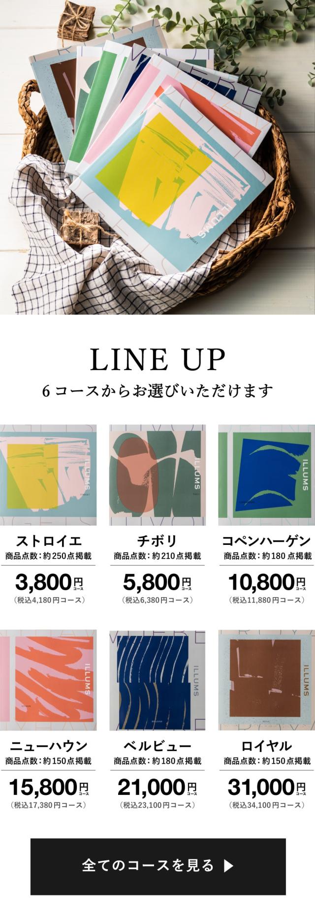 イルムス カタログギフトのラインナップ