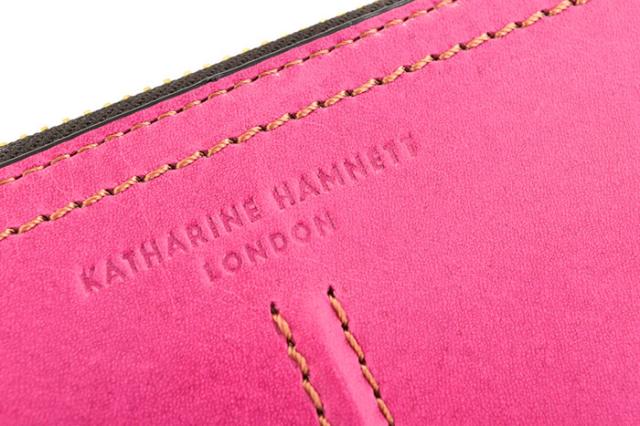 キャサリンハムネット 財布 長財布 ラウンドファスナー