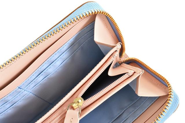 キャサリンハムネット 財布 長財布 ラウンドファスナー