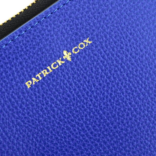 パトリックコックス 財布 二つ折り財布 L字ファスナー 紺(ネイビー