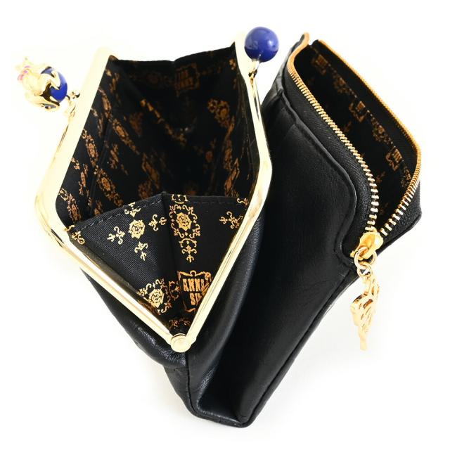 アナスイ 財布 長財布 がま口財布 ファスナー