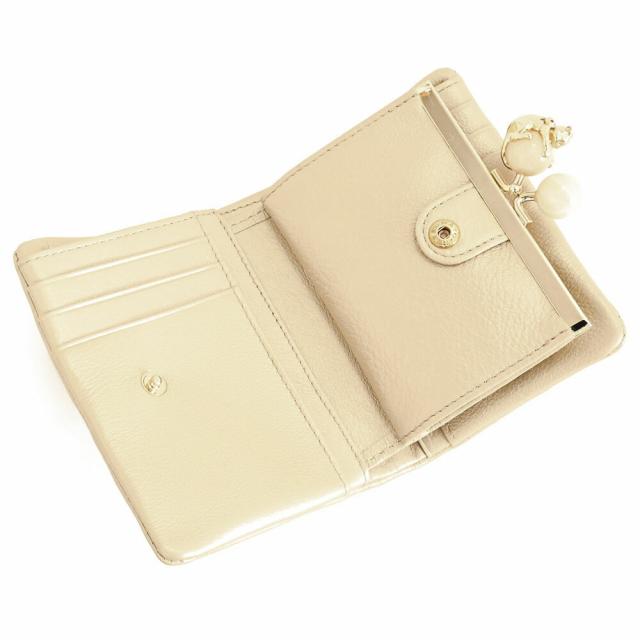 アナスイ 財布 二つ折り財布 がま口財布 ゴールド ANNA SUI