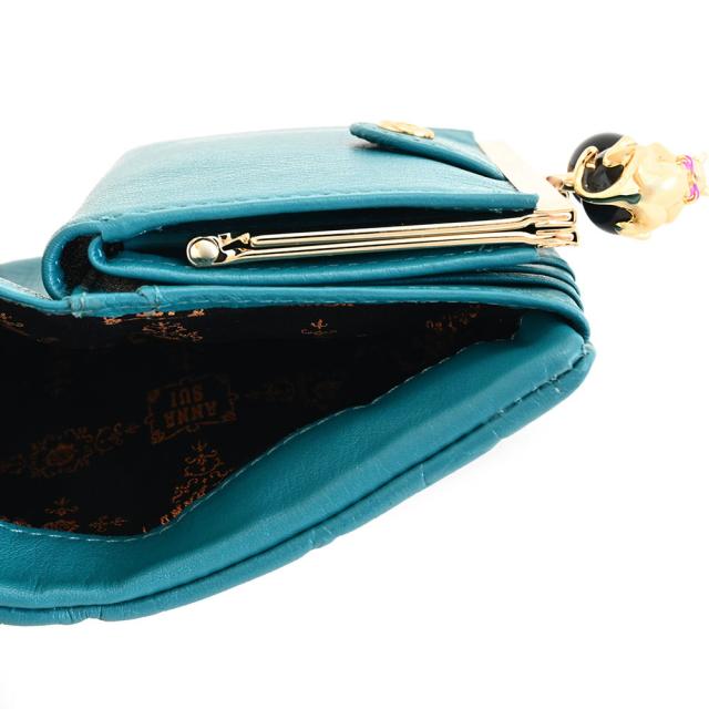 アナスイ 財布 二つ折り財布 がま口財布 ターコイズ ANNA SUI 316832