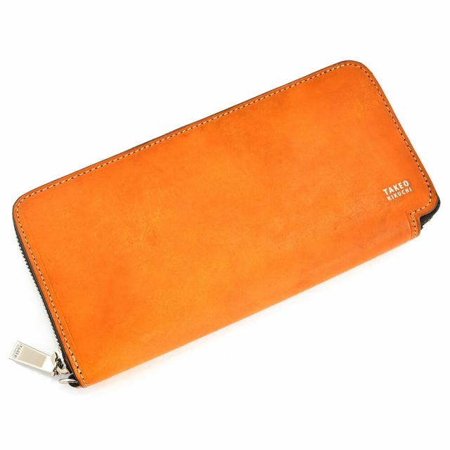 タケオキクチ 財布 長財布 ラウンドファスナー キャメル TAKEO KIKUCHI