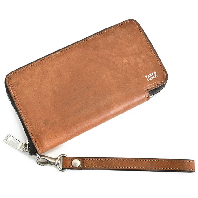 タケオキクチ 財布 長財布 ラウンドファスナー
