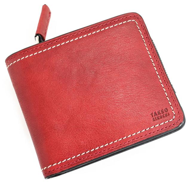 タケオキクチ 財布 二つ折り財布 L字ファスナー