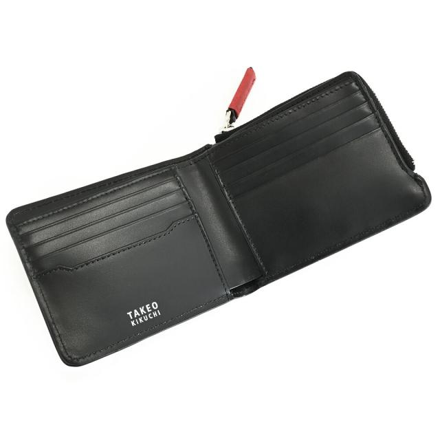 タケオキクチ 財布 二つ折り財布 L字ファスナー