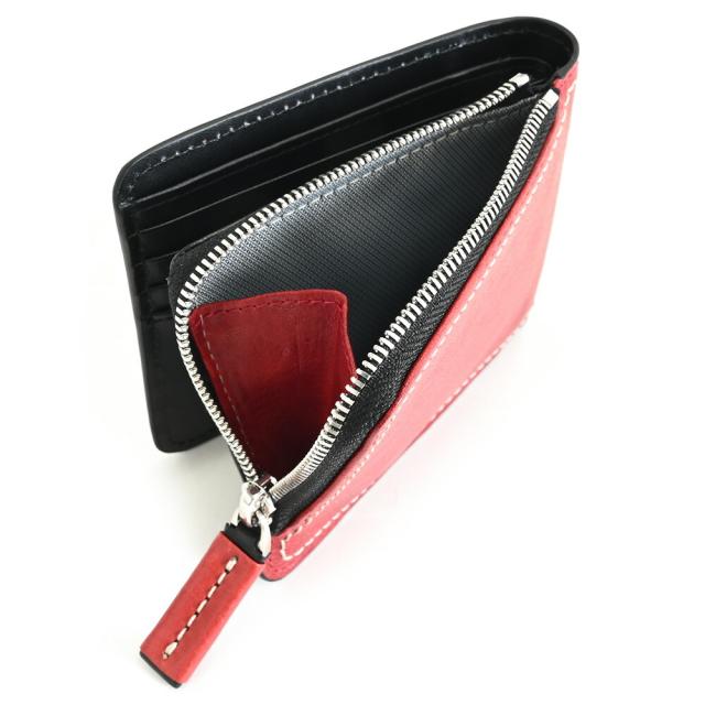 タケオキクチ 財布 二つ折り財布 L字ファスナー