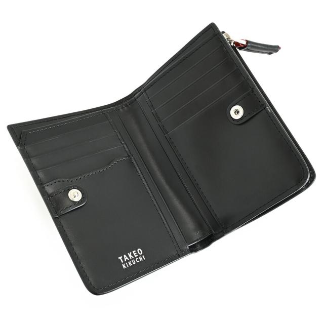 タケオキクチ 財布 二つ折り財布 L字ファスナー