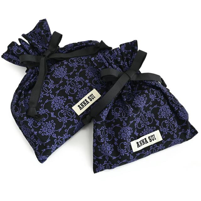 希少★ANNA SUI アナスイ 折り財布 がま口 エンボス ANNA SUI アナスイ 二つ折り財布 がま口 本革 レディース