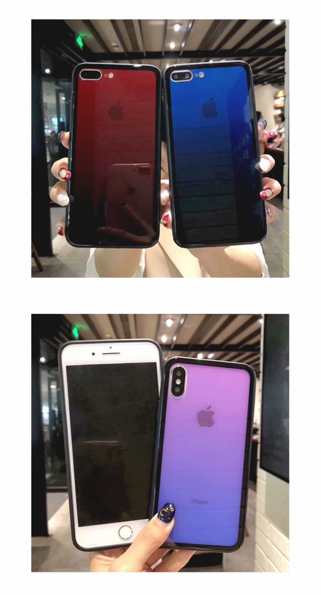 iphoneケース,クリア,透明,tpu,強化ガラス,背面ガラス,耐衝撃,衝撃吸収,ガラスケース,グラデーション,アップルロゴ,背面保護,おしゃれ,シンプル