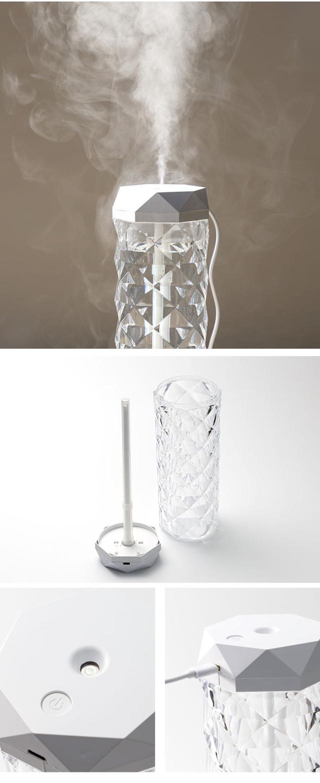加湿器,超音波式,キラキラ,韓国,北欧,大容量,1L,卓上,シンプル,ベッドサイド,オフィス,ランプ,ライト,照明,かわいい,おしゃれ,女性,人気,ポータブル,USB,LED,ライト,間接照明,光る