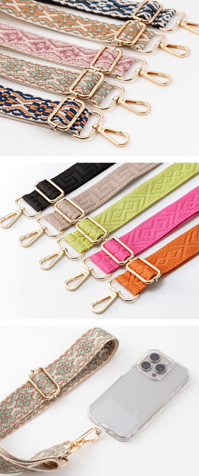 スマホ,ストラップ,スマホショルダー,太め,幅広,ショルダーベルト,単品,刺繍,かわいい,おしゃれ,ロングストラップ,ショルダーストラップ,首掛け,肩掛け,手ぶら,ケースに挟むだけ,プレート,タグ,ストラップホルダー,落下防止