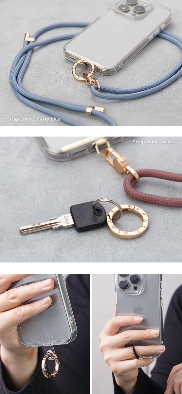 #OSHAST,オシャスト,スマホショルダー,ストラップ,カラビナリング,丸型,丸カン,キーリング,金具,ナスカン,キーホルダー,鍵,イヤホン,バッグ