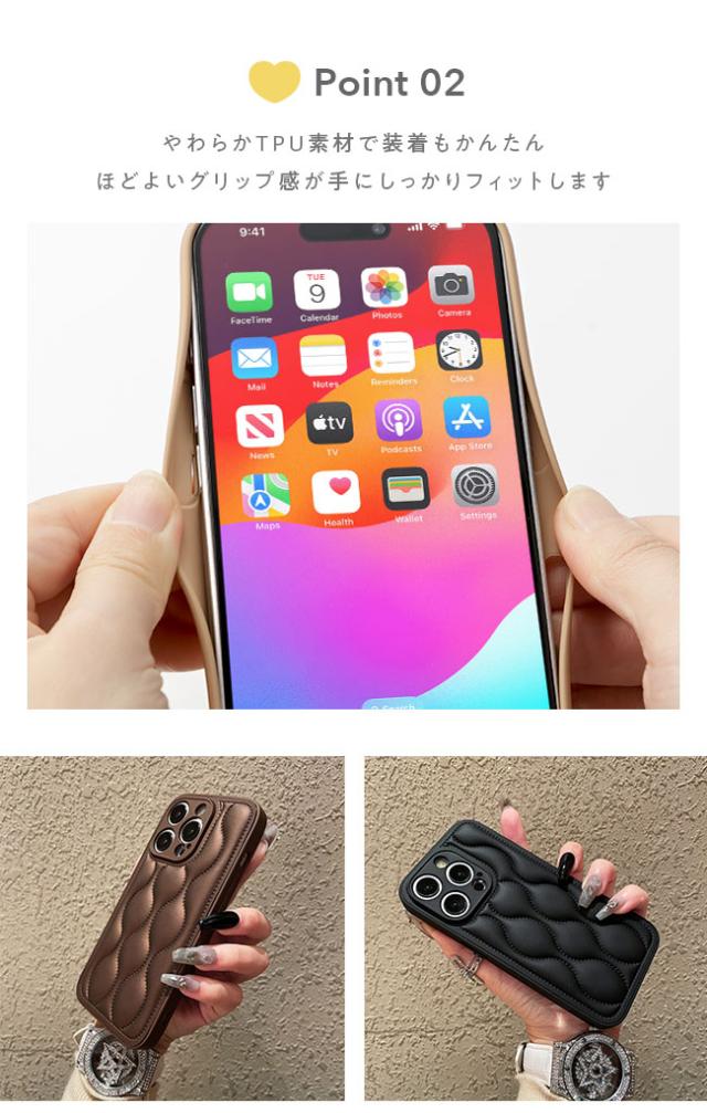 iphoneケース,キルティング,スマホケース,ハート,なみなみ,うねうね,レザー,淡色,韓国,かわいい,おしゃれ,シンプル,女子,シンプル,人気,トレンド,くすみカラー