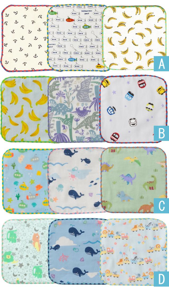 【送料無料】ミニハンカチミニハンカチ3枚セットミニタオルセット15×15ハンカチ女の子男の子日本製ガーゼパイルタオル15cm15センチ子供キッズ可愛いかわいいミニ小さいコンパクト入園入学卒園通園通学ココウォーク