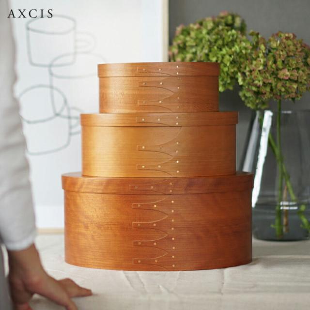 シェーカー オーバルボックス シェーカーボックス Lサイズ 木製 収納 収納ボックス チェリー材 天然木 カフェ キッチン雑貨 キッチン 台所 おしゃれ モダン アンティーク 北欧 ビンテージ北欧 ナチュラル アクセサリー