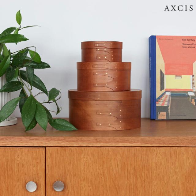 シェーカー ラウンドボックス シェーカーボックス Sサイズ 木製 収納 収納ボックス チェリー材 天然木 カフェ キッチン雑貨 キッチン 台所 おしゃれ モダン アンティーク 北欧 ビンテージ北欧 ナチュラル アクセサリー AXCIS アクシス