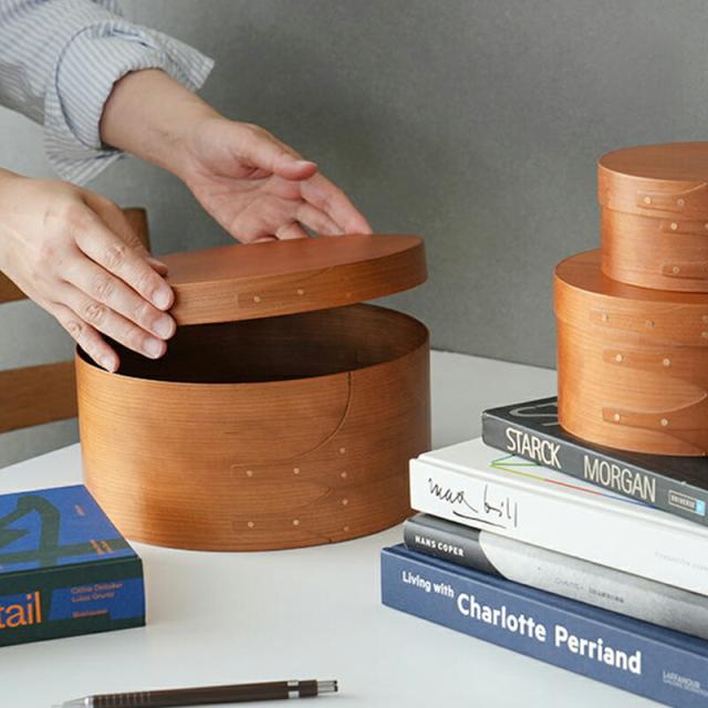シェーカー ラウンドボックス シェーカーボックス Sサイズ 木製 収納 収納ボックス チェリー材 天然木 カフェ キッチン雑貨 キッチン 台所 おしゃれ モダン アンティーク 北欧 ビンテージ北欧 ナチュラル アクセサリー AXCIS アクシス