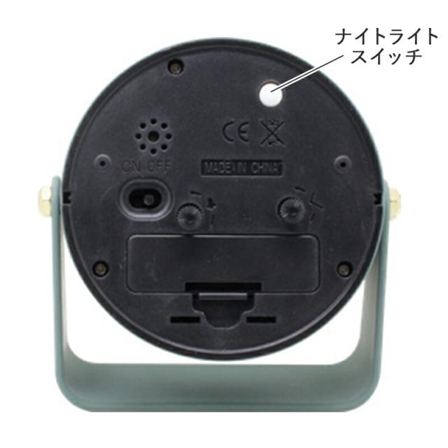 置き時計 置時計 アラーム 目覚まし時計 卓上 おしゃれ オシャレ 小さい アナログ シンプル 寝室 子ども部屋 書斎 かわいい ナチュラル スイープムーブメント ナイトライト くすみカラー グレー グリーン ホワイト 